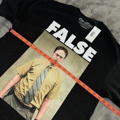 The Office “FALSE” Dwight Schrute Sz M Black Short Sleeve Ripple Junction NWT
