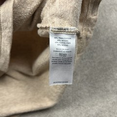 Faherty Cloud Cotton Henley Shirt Mens Medium Tan Long Sleeve Pima Cotton Modal