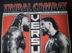 WWE Summer Slam 2023 Roman Reigns Jey Uso Tribal Combat Bloodline LARGE Shirt