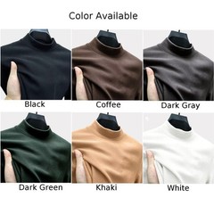 For All-Day-Comfort Men’s Stylish Half Turtleneck Sweater Mock Neck Design