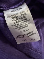 united colors of benetton Mens Purple Long sleeve Supima Cotton T Shirt Sz XXL