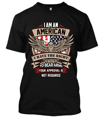 I Am An American I Have The Right To Bear Arms New Mens Shirt Liberal Republican