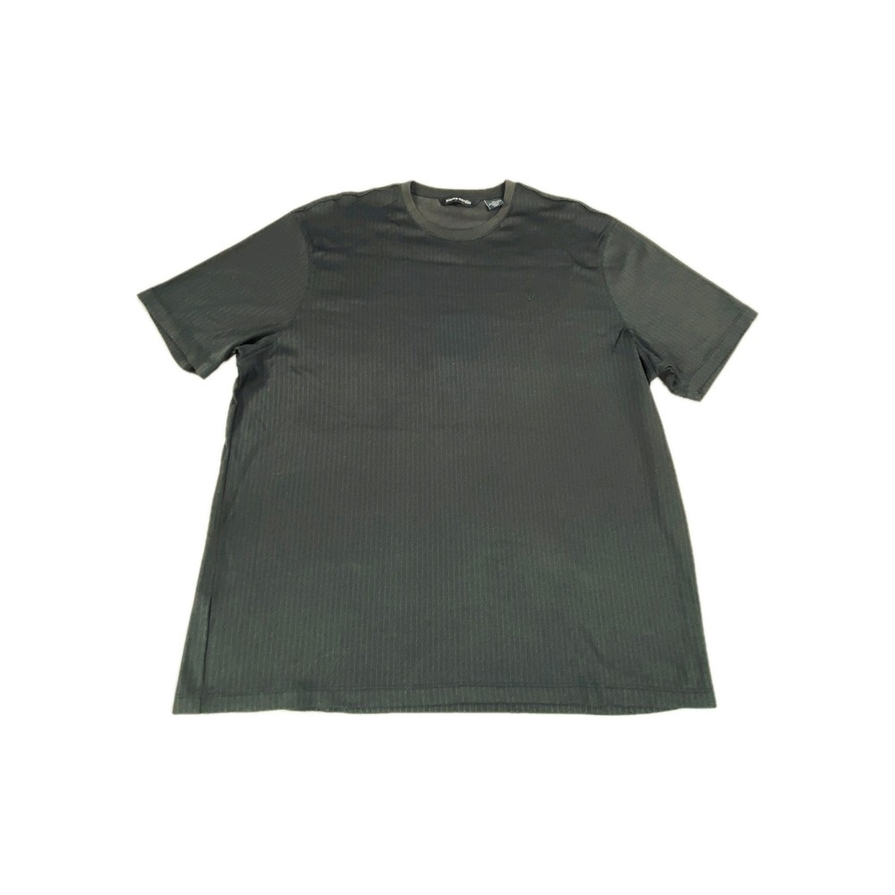 Pierre Cardin T Shirt Mens XL Black Textured Crewneck Short Sleeve Performance
