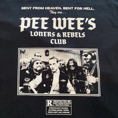 Pee Wee Herman Mens XXL Loners & Rebels Club T-Shirt 2 Sided Print Feels So Good