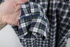 Vintage 90s Mens XL Faded Flannel Pajamas Night Gown Pullover Shirt Plaid USA