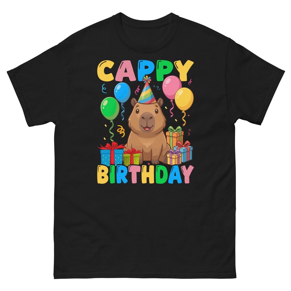 Cappy Birthday Party Celebration Capybara Giant Guinea Pig Unisex Classic Tee
