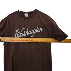 Washington USA Brown Large Graphic Tee Y2K Retro Alstyle Apparel Activewear