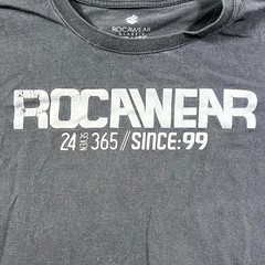 VINTAGE Rocawear Classic T-Shirt Mens 6X Big Tall Black Graphic Print Oversized