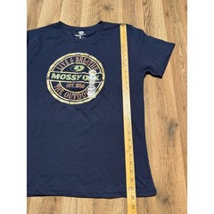 Mossy Oak T-Shirt Mens L Navy Blue Outdoors Graphic Camo Logo NEW