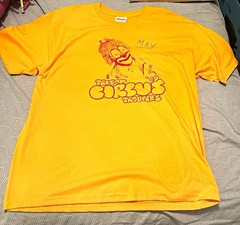Triton Circus Troupe Tee with Max written on it. Size large