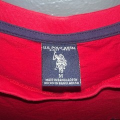 U.S. Polo Assn. Men’s Solid V-Neck Short Sleeve T-Shirt in Engine Red