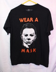 Halloween 2 Mask by Rock Rebel Size Large Black Shirt “Wear A Mask” Blood…