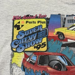 Vintage 90s 1995 Super Chevy Show Hot Rod Dragster Bel Air Shirt Size Large