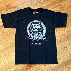 VINTAGE Y2K NWOT The Lion King Musical Black Glitter T-shirt Size Large