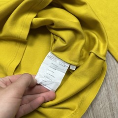 Prada Red Tab Long Sleeve T-shirt Yellow Mens Size S