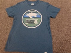 Coastal Gulf Shores Mens Shirt Large blue graphic turtle