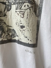 Vintage 1998 Tom Butler Winter Scene With A Mill Art Print Graphic T Shirt