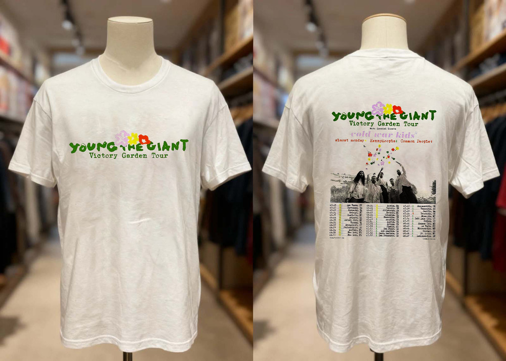 Young The Giant 2 Sides Victory Garden Tour White S to 5XL Concert Shirt CM454