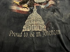 Classic The Mountain Shirt Tie Dye XL Proud to be American Eagle Flag 30.5 x 22”