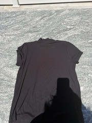 Vintage Black Cotton T-Shirt Unisex Retro Casual Tee Size M