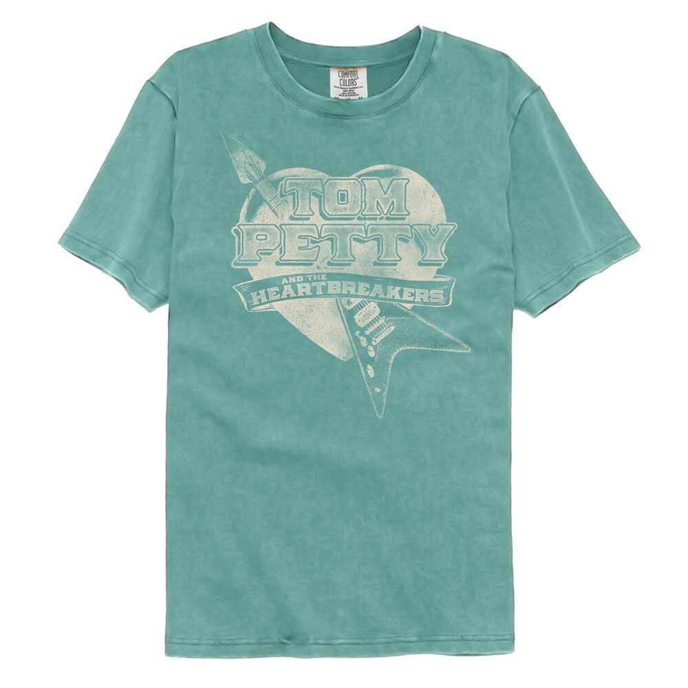 Tom Petty Men’s T-Shirt The Heartbreakers Guitar Heart Music Comfort Colors