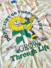 Rare Online Ceramics ‘Grow Through Life’ Hand Dyed T Shirt Small Grateful Dead