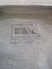 Eddie Bauer Mens Graphic T-Shirt Topographic Map Short Sleeve Crew Neck Medium