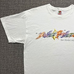 Vintage Fruit Of The Loom Bar Harbor Maine Dolphin Shirt XL Nature Graphic Tee