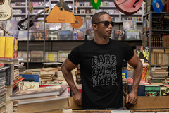 Bars Over Hype Hip Hop Music Tee, Hip Hop Culture Apparel, Rap Music Lover