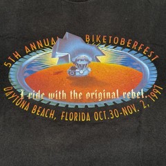 Vintage Biketober Fest 1997 Shirt Mens XL Black Daytona Beach Delta Pro Weight