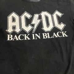AC/DC Back In Black Shirt Mens Medium Black Band Tee Rock Graphic 100% Cotton