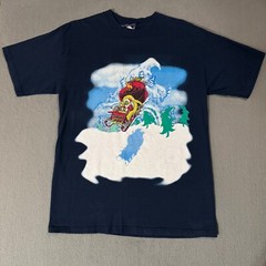 Dr. Seuss The Grinch Vtg Y2K Christmas 3D Graphic Santa Comedy Humor T Shirt -L