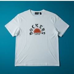 Dockers Organic Cotton Slim Fit T-Shirt White Graphic Tee 1986 Size SMALL NWT