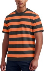 Mens Short Sleeve Striped T Shirt Casual Cotton Stretch Tee for Summer Layering