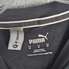 PUMA Tee Shirt Mens M Black BMW Motorsport Logo Short Sleeve Pullover 595369-01