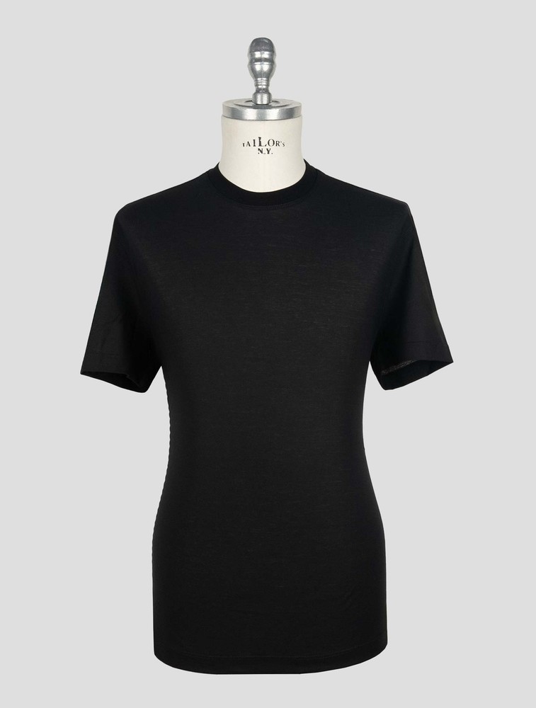 NEW KIRED BLACK COTTON T-SHIRT US 42 – EU 52 KRME11