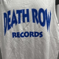 Death Row Records Men’s L White Muscle Tank Shirt Graphic On Both Sides
