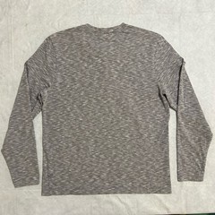 RHONE Long Sleeve Mens L Marled Henley Gray Pima Cotton Spandex Stretch Soft