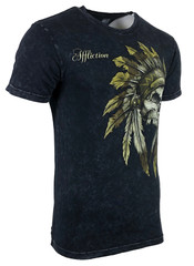AFFLICTION WINDTALKER Men’s T-shirt BLACK LAVA Biker MMA