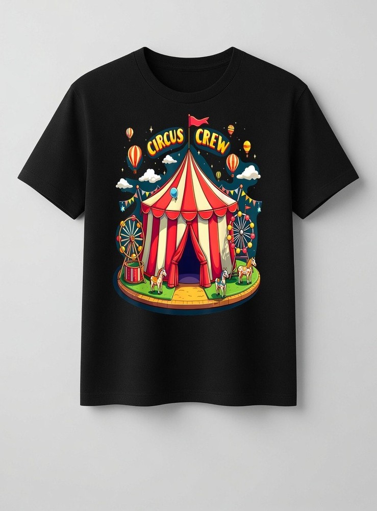 Men Women Circus Crew Circus Staff Carnival Party Graphic T-Shirt