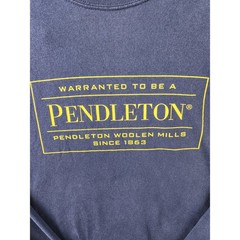 Pendleton Sweatshirt Men’s Large Navy Blue Logo Crewneck Preppy Classic USA