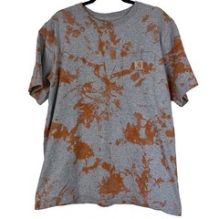 Carhartt Men’s Rust Bleach Tie Dye Pocket Tee Original Fit Workwear Size XL