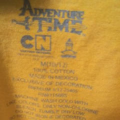 Cartoon Network Adventure Time Jake Yellow Graphic Logo T-Shirt Tagless M 10/12