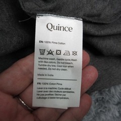 Quince Shirt Mens 2XL Gray Crew Neck Tagless 100% Pima Cotton Luxe Touch NWT