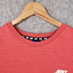 Nike Shirt Mens Large Orange Swoosh Logo Thick Cotton Mesh Back Streetwear Top