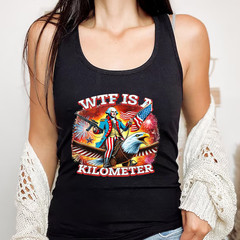 Retro WTF is A Kilometer Funny Patriotic American Freedom Tank Top