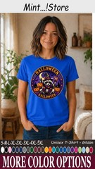 Halloween Raccoon Shirt, Cute Witch Hat Pumpkin Spooky Tee