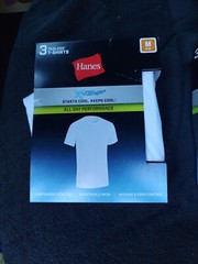 Hanes 3 Pack Tagless X-Temp T-Shirts Size M (38-40) White Mesh NIP Medium