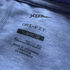 Nike Shirt Dri-Fit Yoga Mens XL Lapis Training Slim Fit DN4314-077 Activewear