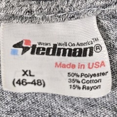 Vintage 90s Stedman T Shirt Mens XL Gray Heathered Graphic Short Sleeve Shrunk